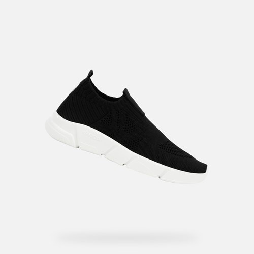 Geox Aril Slip On Sko Drenge Sort | 09674-UOME