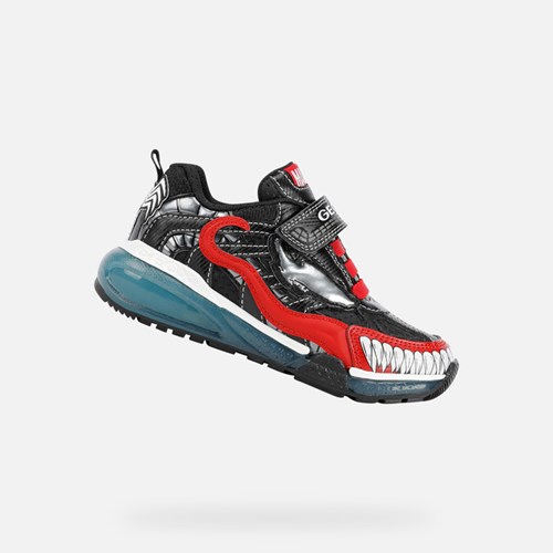 Geox Bayonyc Light-up Shoes Drenge Sort Rød | 56792-WUIE