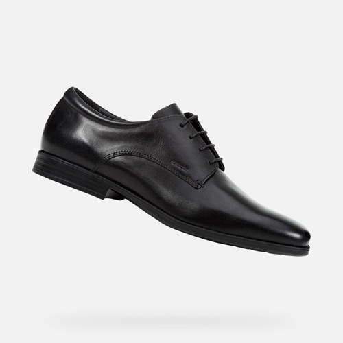 Geox Calgary Formelle Sko Herre Sort | 76842-MOTH