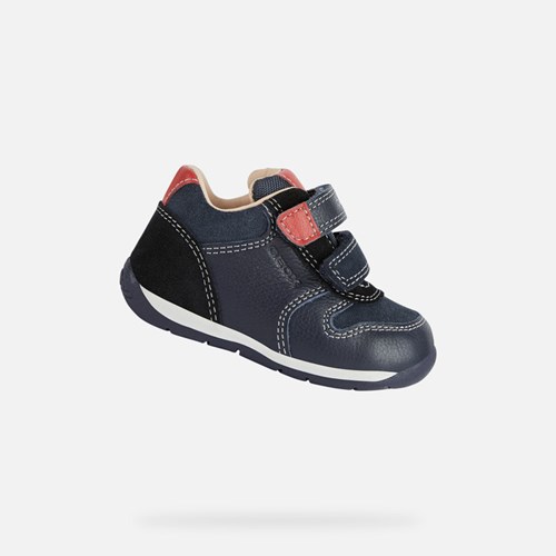 Geox Each Sneakers Baby Mørkeblå Rød | 15738-GTMS