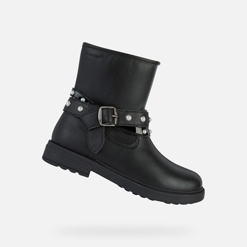 Geox Eclair Ankelstøvler Pige Sort | 12684-HOJB