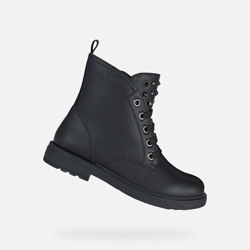 Geox Eclair Mid-calf Boots Pige Sort | 62091-ISOM