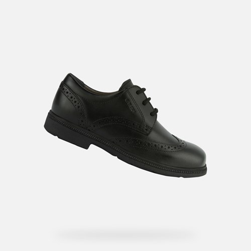 Geox Federico Uniform Sko Drenge Sort | 97805-FHNZ