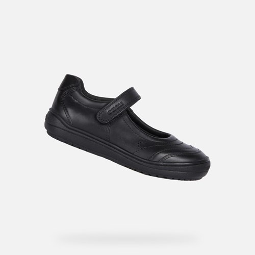 Geox Hadriel Uniform Sko Pige Sort | 83219-XKEL