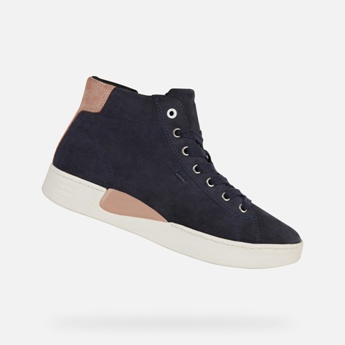 Geox Lauressa Sneakers Dame Mørkemørkelyserød | 89275-QHKX