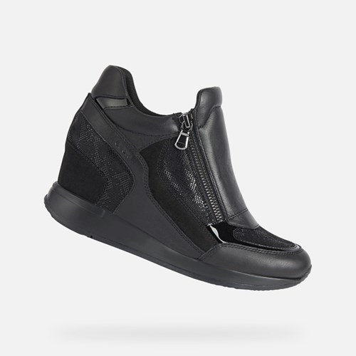 Geox Nydame Slip On Sko Dame Sort | 93486-PEUZ