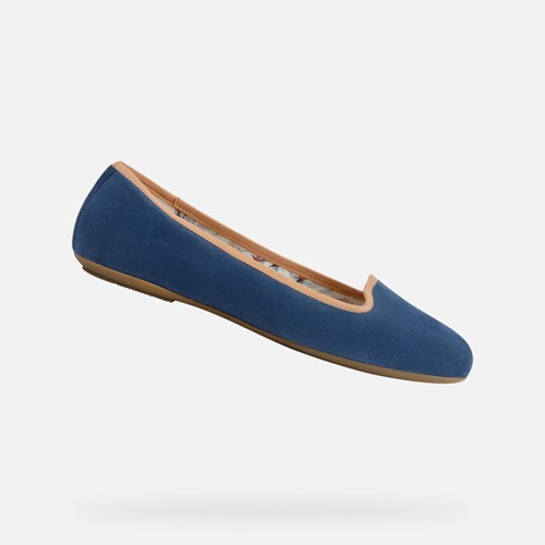 Geox Palmaria Ballerina Sko Dame Blå Hudfarvet | 49532-FNXH