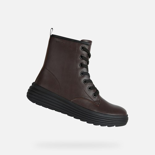 Geox Phaolae Ankelstøvler Pige Mørkebordeaux | 67902-COLN