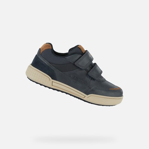 Geox Poseido Sneakers Drenge Mørkeblå | 98504-EUYZ