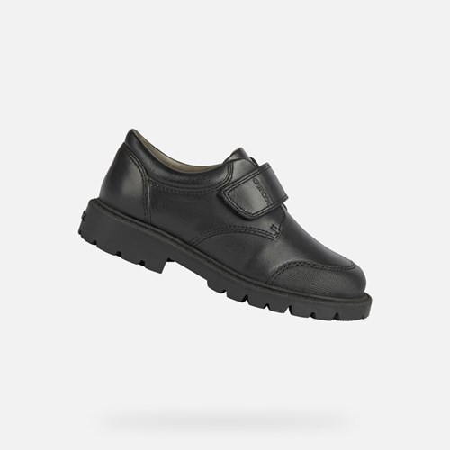 Geox Shaylax Velcro Sko Drenge Sort | 21076-BKQX