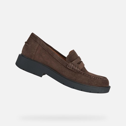 Geox Spherica Ec1 Loafers Dame Kaffe | 76854-EXRI