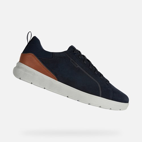 Geox Spherica Ec4 Sneakers Herre Mørkeblå | 29431-LHGA