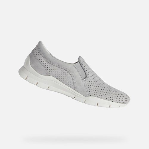 Geox Sukie Slip On Sko Dame Lysegrå | 01746-AQMV